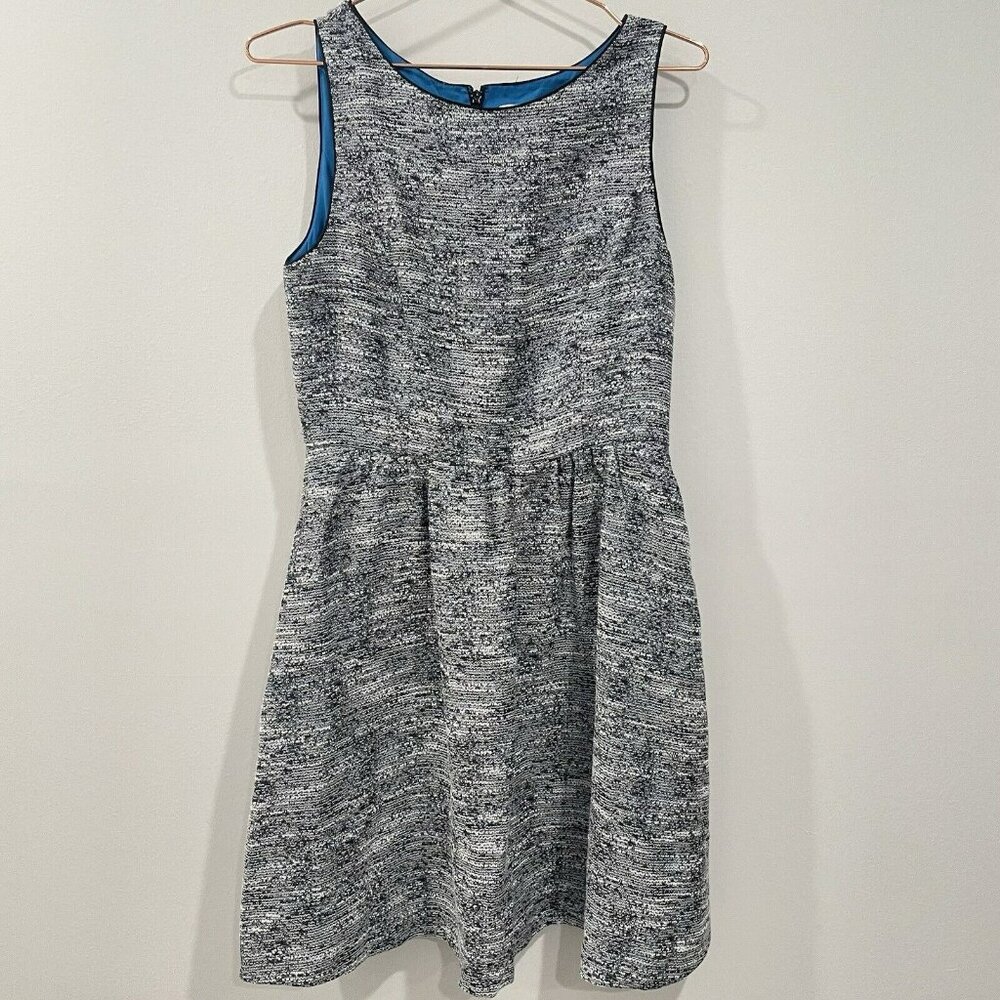 Jessica Simpson Tweed Pockets Back Zip Lined A-Line Sleeveless Dress Size 8
